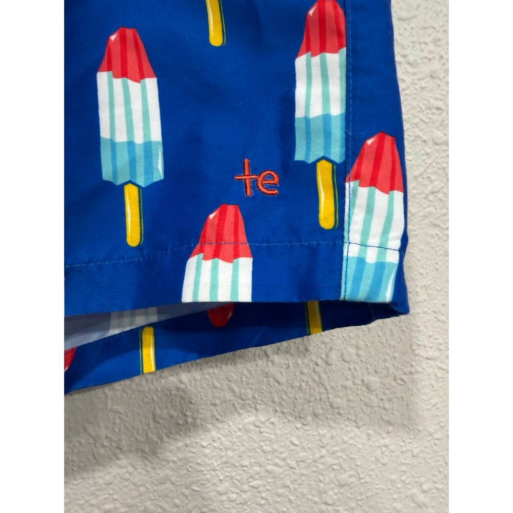 Tipsy Elves Popsicle Swim Trunks Mens XL Blue 4th of July Board Shorts Americana - Picture 3 of 8